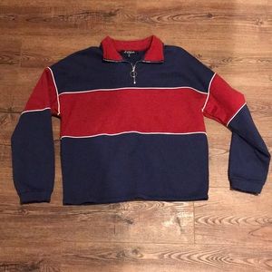 cropped half zip sweatshirt, size M